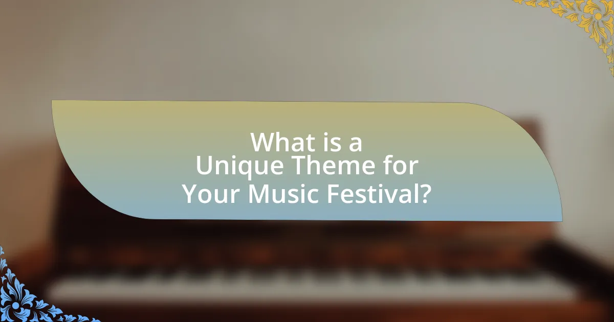 What is a Unique Theme for Your Music Festival?